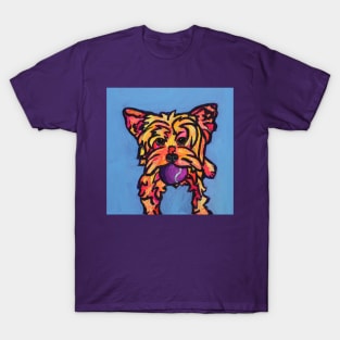 Kate the Yorkie Says, Play Ball! T-Shirt